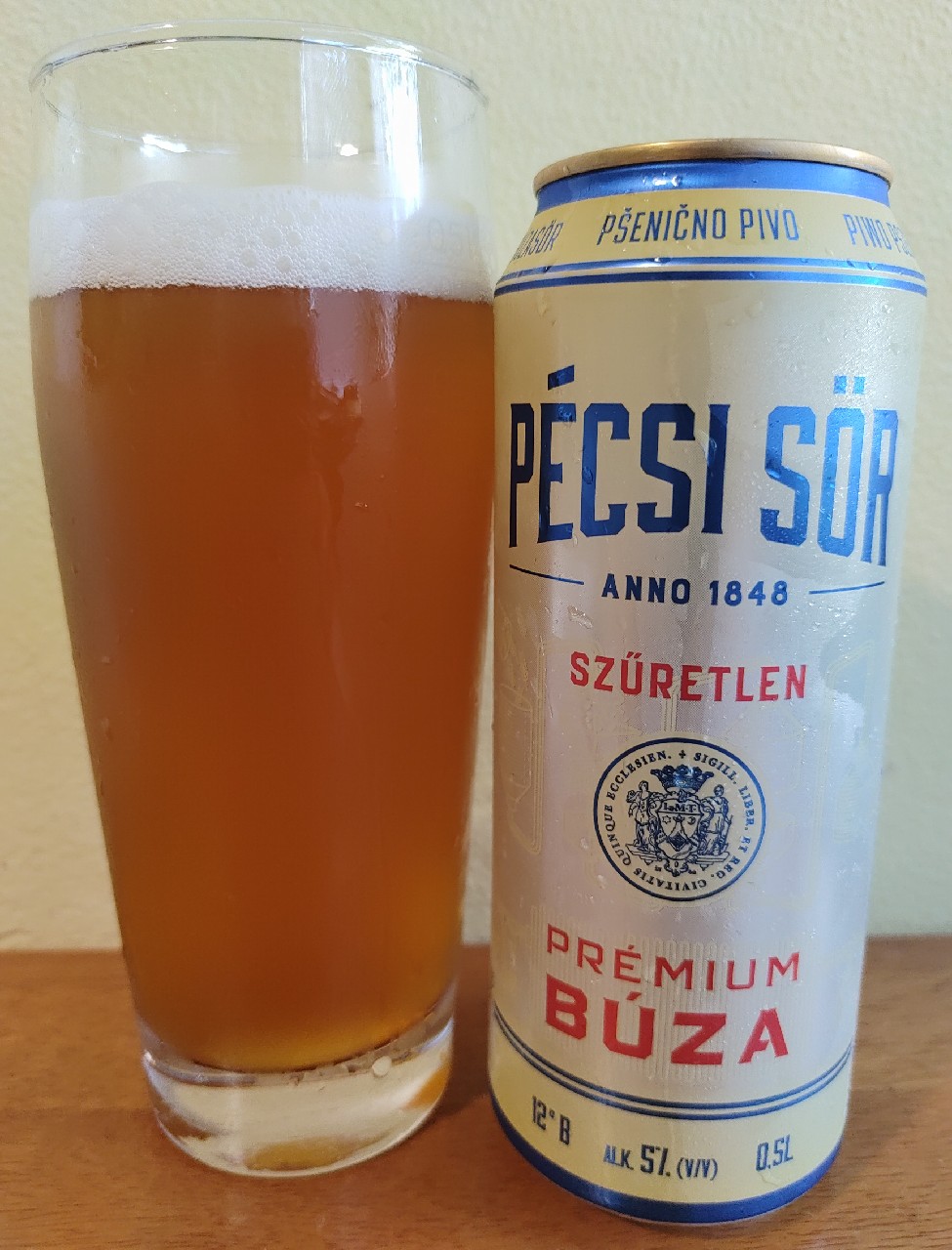 Pécsi Sör Prémium Búza Szűretlen, Pécsi Sörfözde (Ottakringer)
