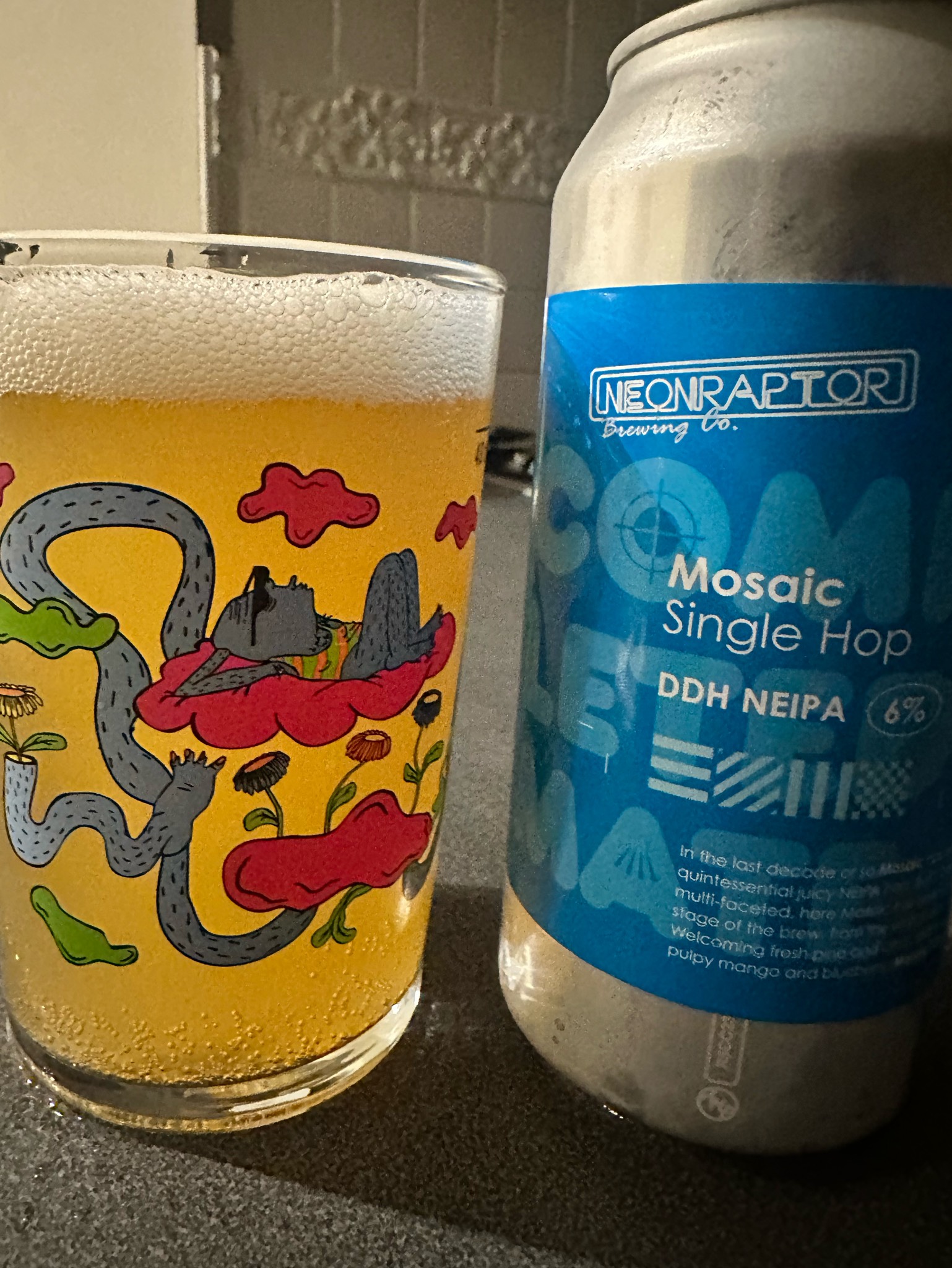 Completed it mate - mosaic, Neon Raptor Brewing Co.