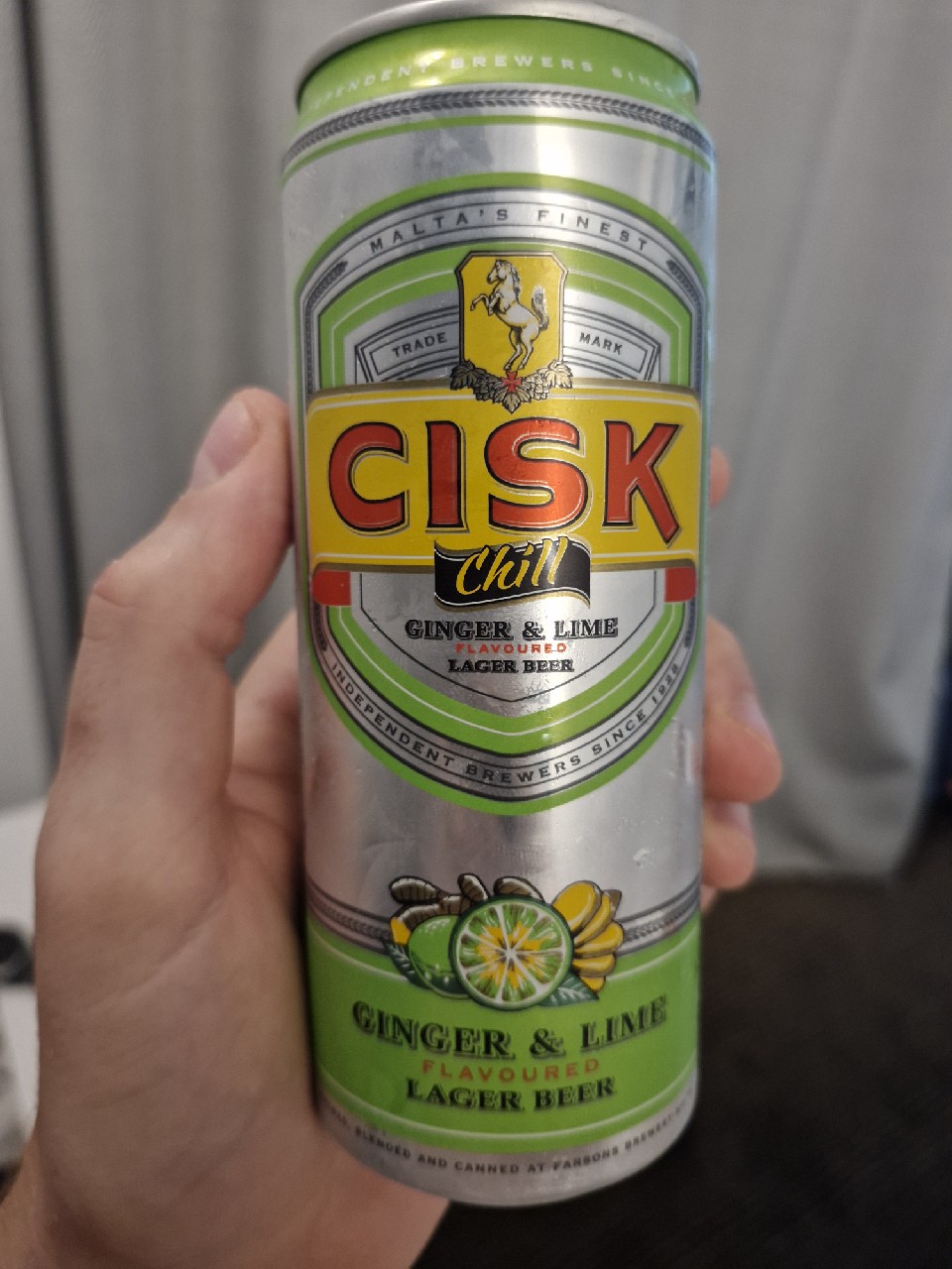 Cisk Chill Ginger & Lime Flavoured Lager Beer, Malta