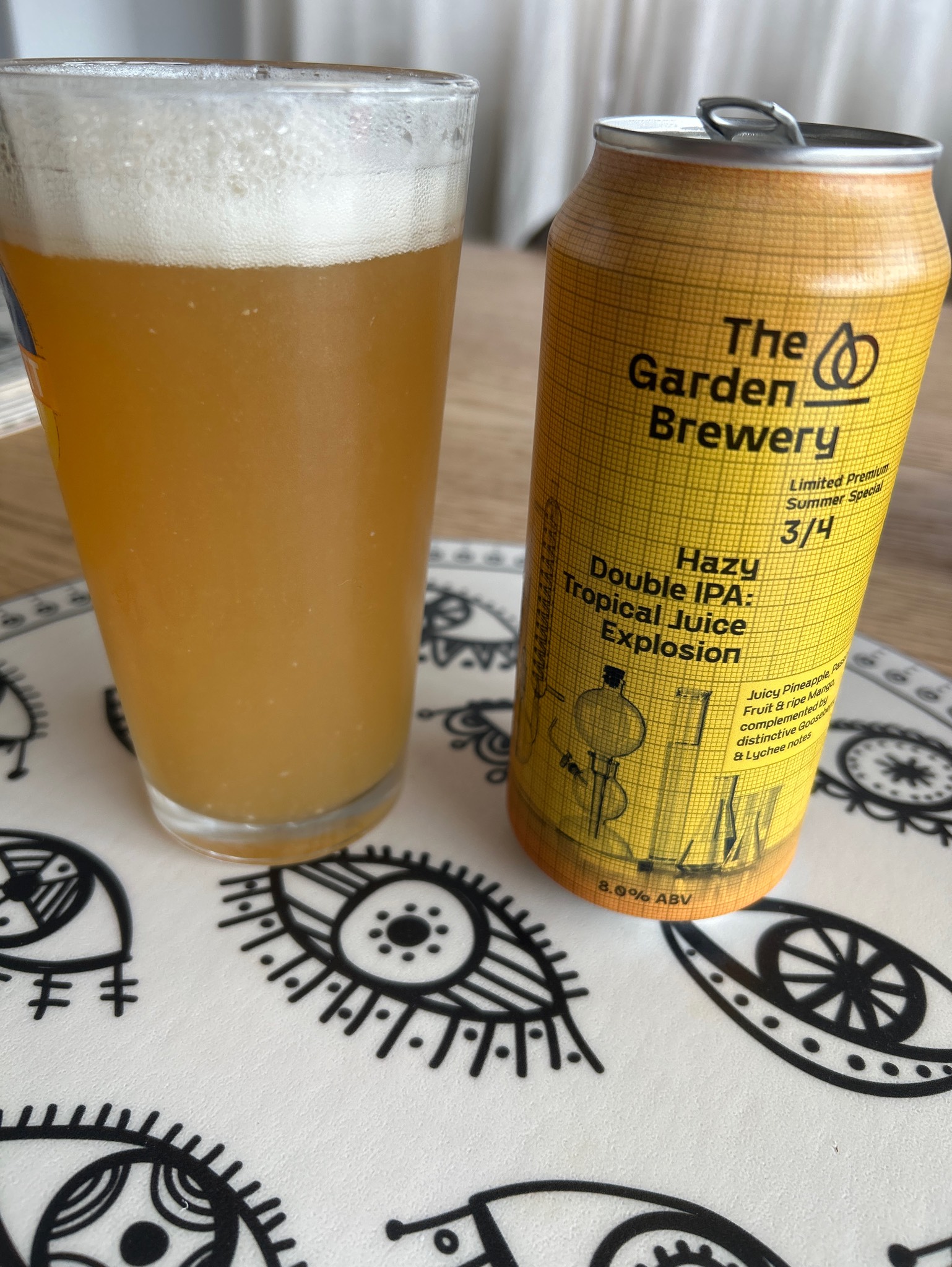 Hazy double ipa : tropical juice explosion, The Garden Brewery