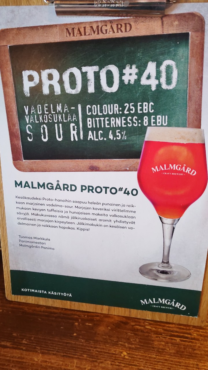 Proto #40 Vadelma-Valkosuklaa Sour, Finland