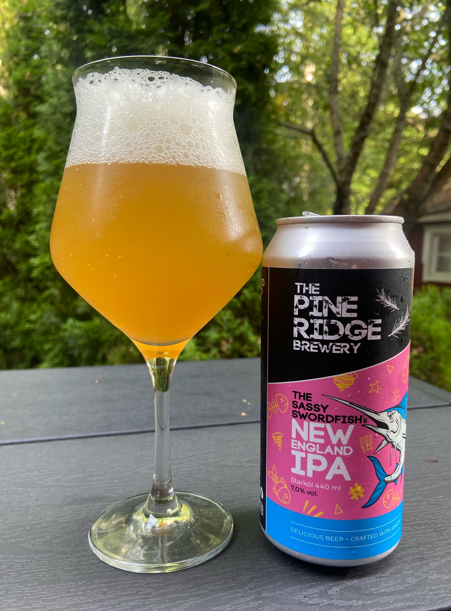 The Sassy Swordfish's New England IPA, Pine Brewing Company