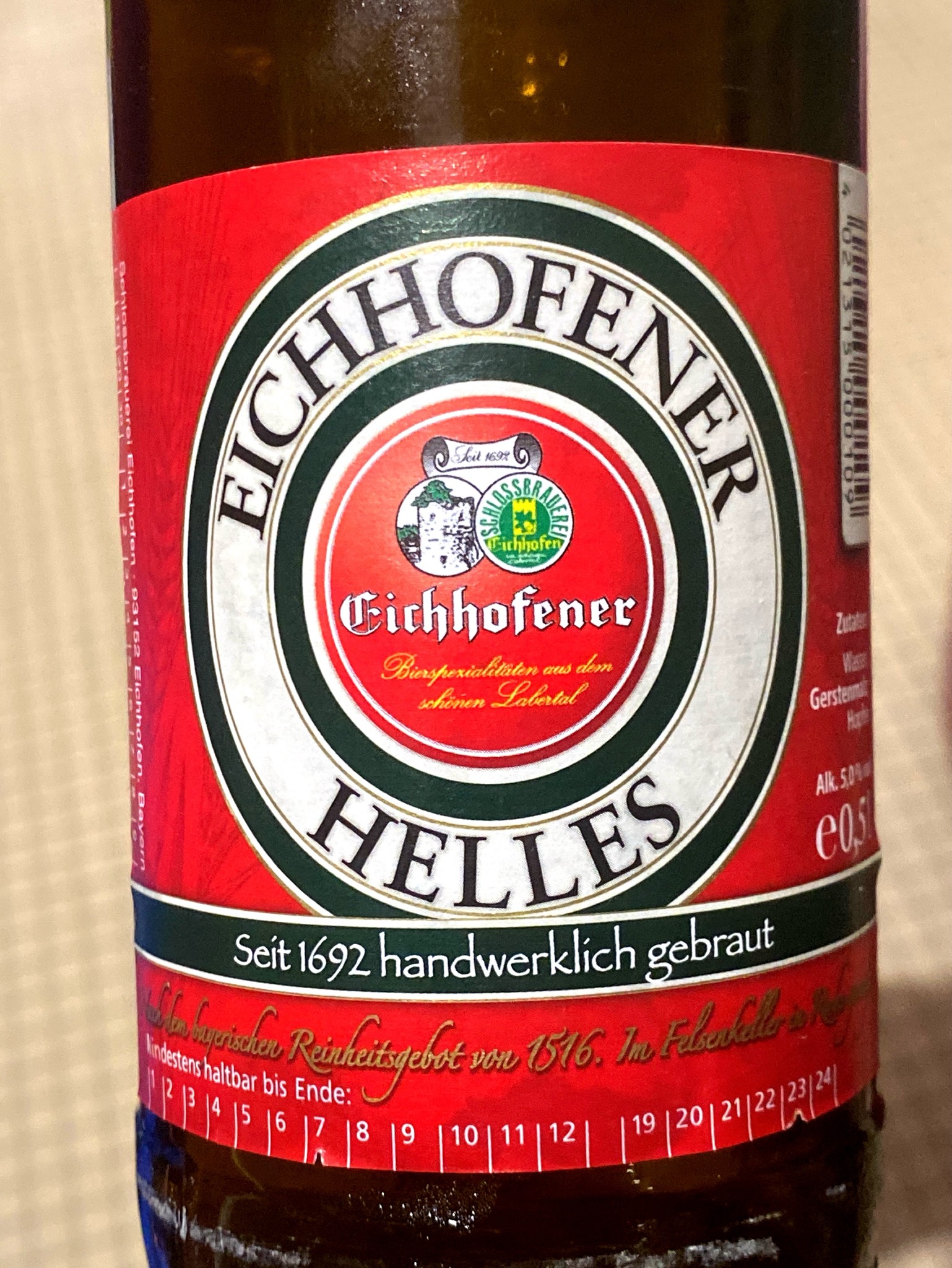 Helles, Schlossbrauerei Eichhofen