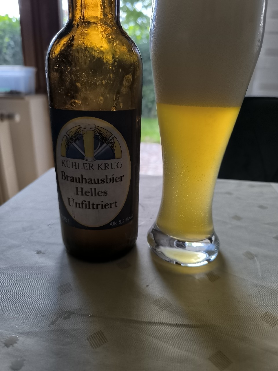 Brauhausbier Helles unfiltriert, Kühler Krug