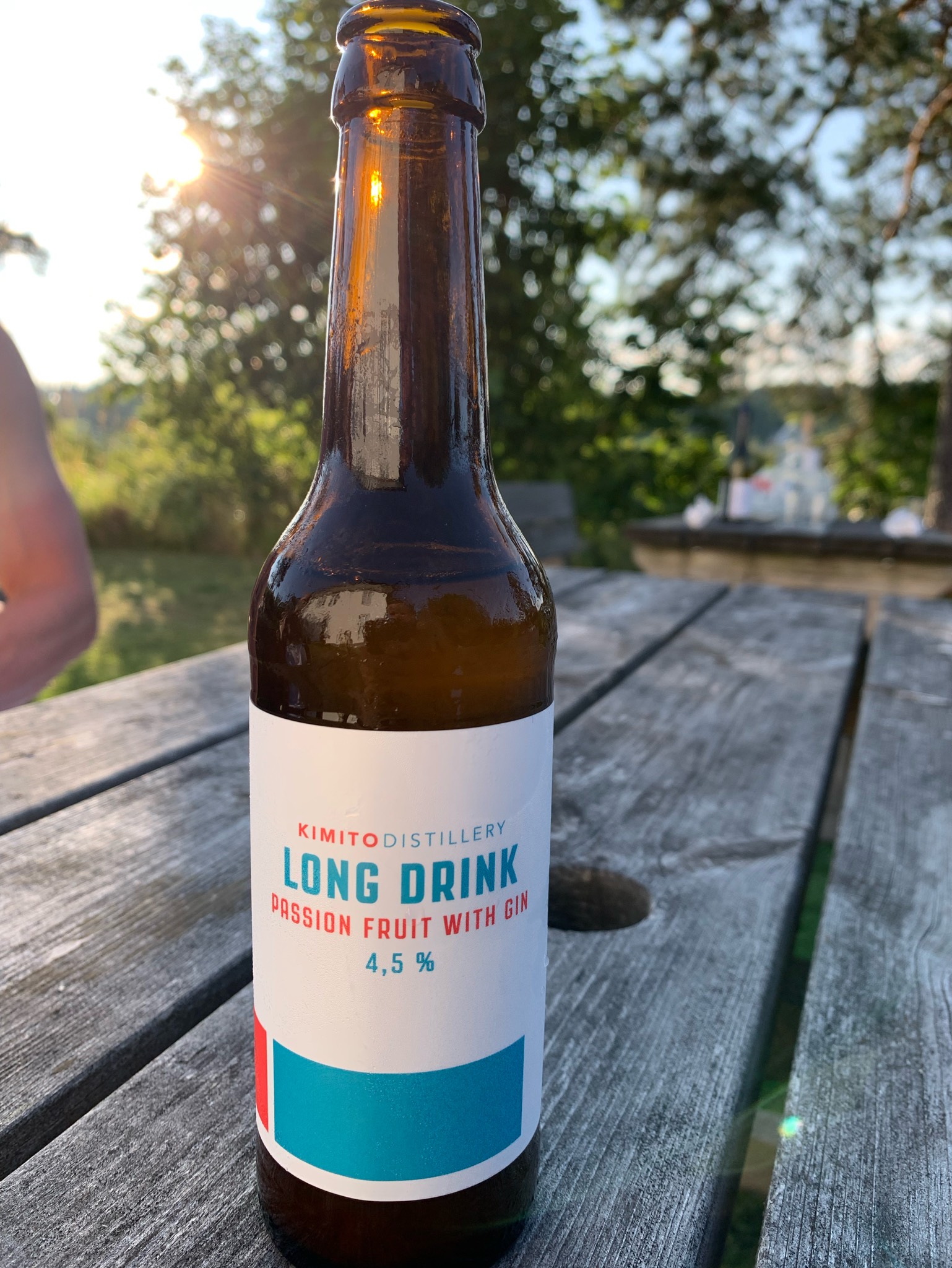 Long drink passion fruit with gin, Kimito Distillery
