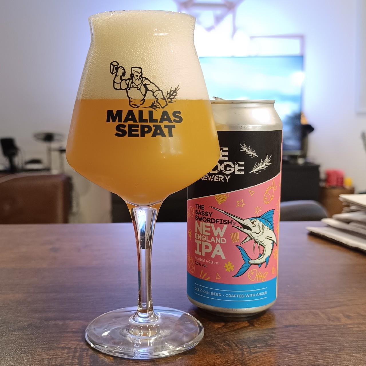 The Sassy Swordfish's New England IPA, Pine Brewing Company