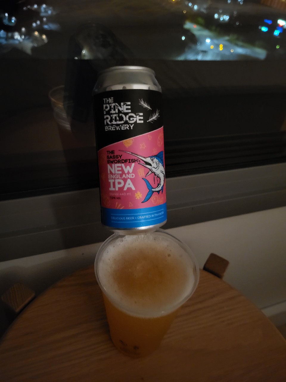 The Sassy Swordfish's New England IPA, Pine Brewing Company
