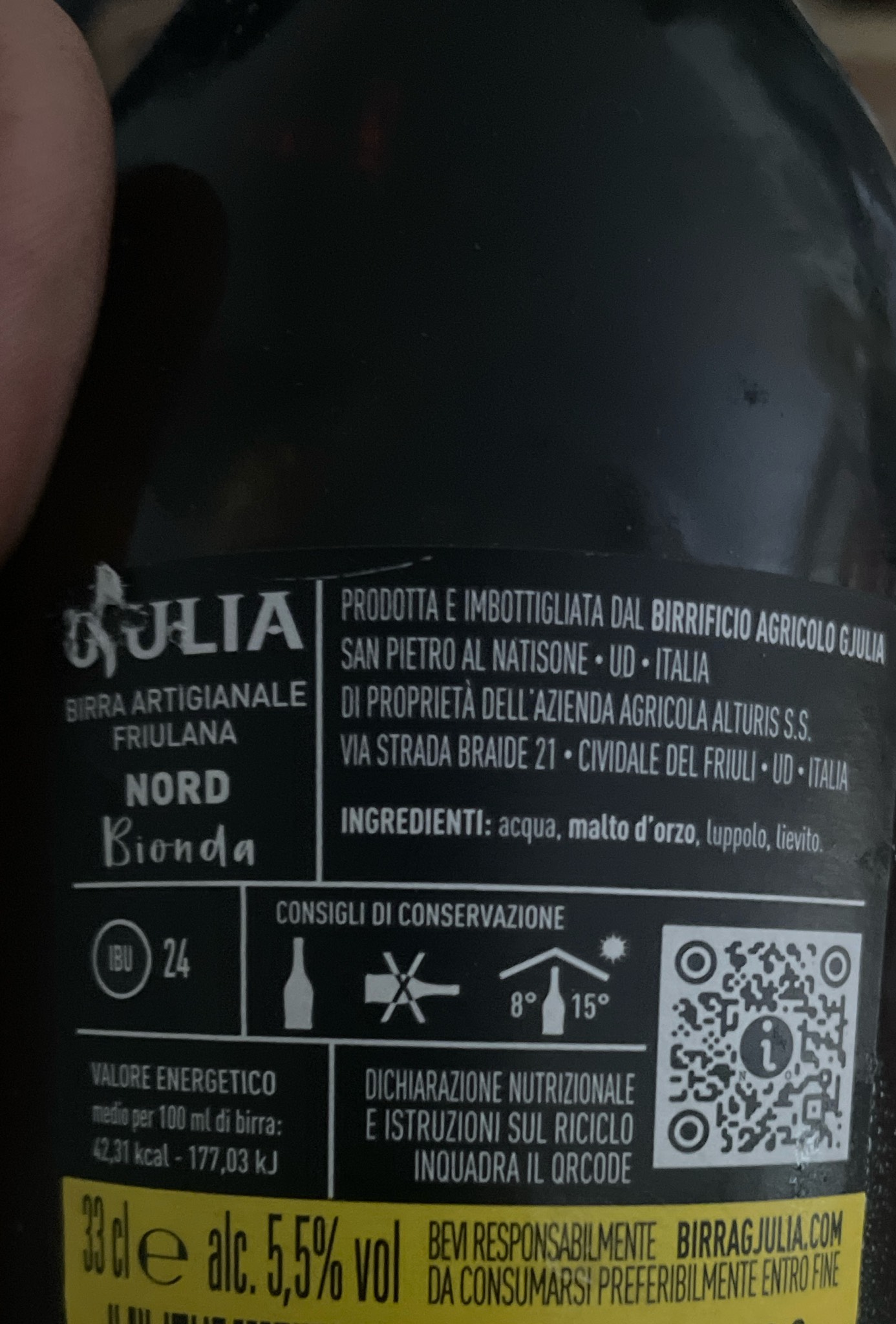 Bionda Nord (Aquilonis), Birrificio Gjulia