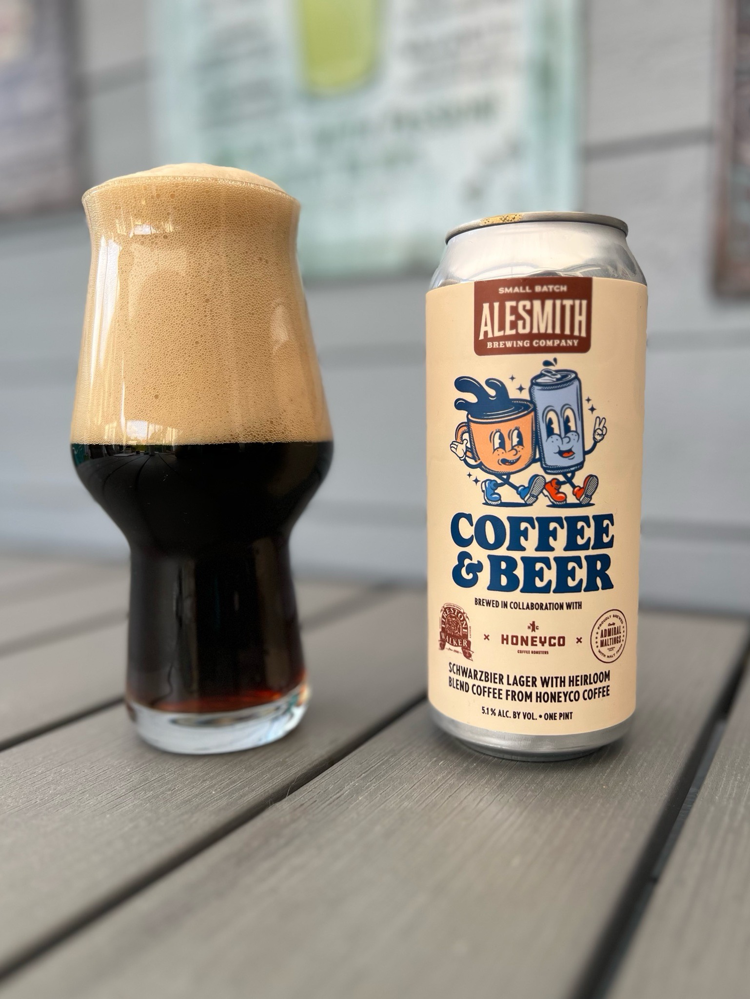 Coffee & Beer (Schwarzbier lager with Heirloom Blend Coffee from Honeyco Coffee), Alesmith Brewing Company