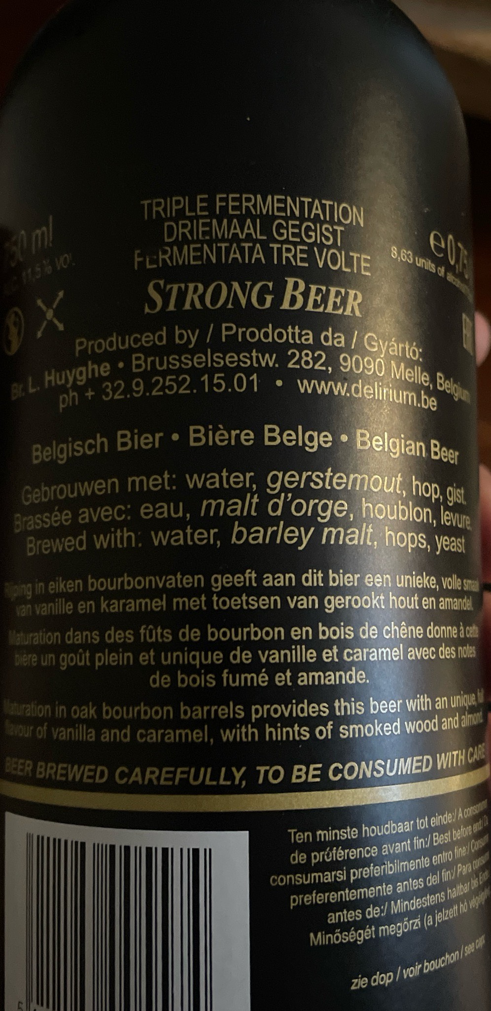 Delirium Black Barrel Aged, Belgium