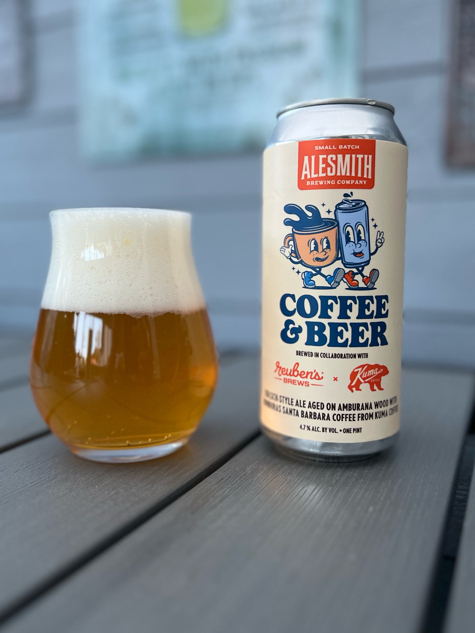 Coffee & Beer (Kolsch-style Ale Aged on Amburana Wood with Honduras Santa Barbara Coffee from Kuma Coffee), Alesmith Brewing Company