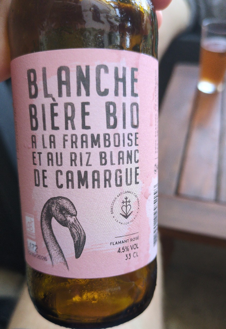 biere blanche bio a la framboise et au riz blanc, France