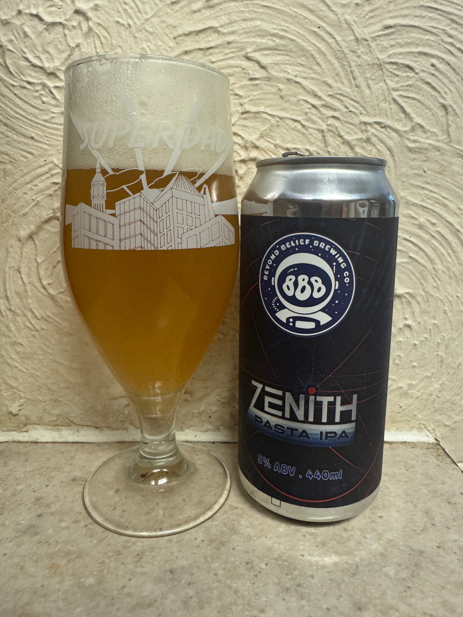Zenith Pasta IPA, Beyond Belief Brewery