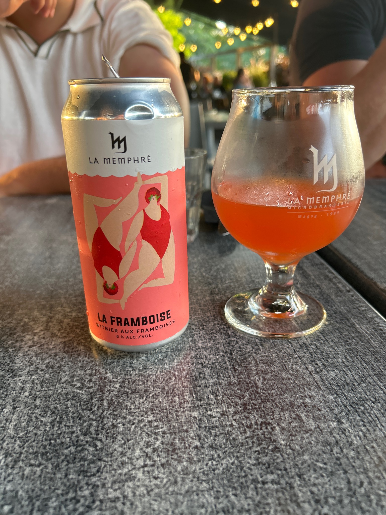 Biere de blé aux framboise, Microbrasserie la Memphré