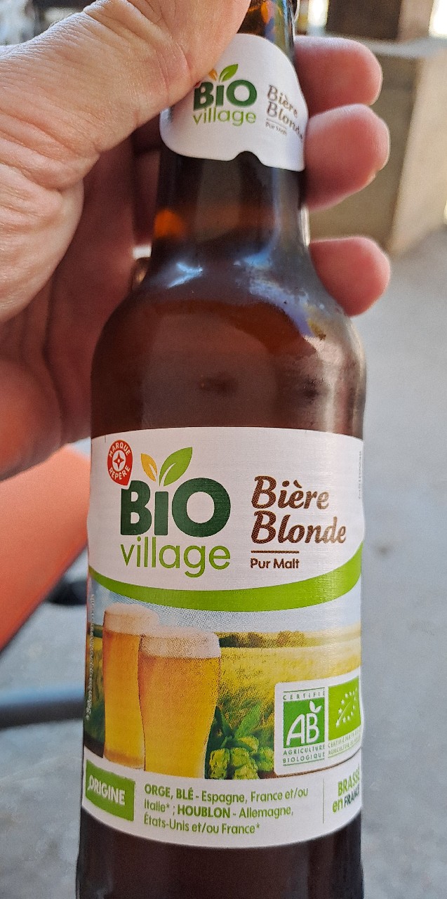 Bio Village – Bière Blonde Bio Sans Gluten, France