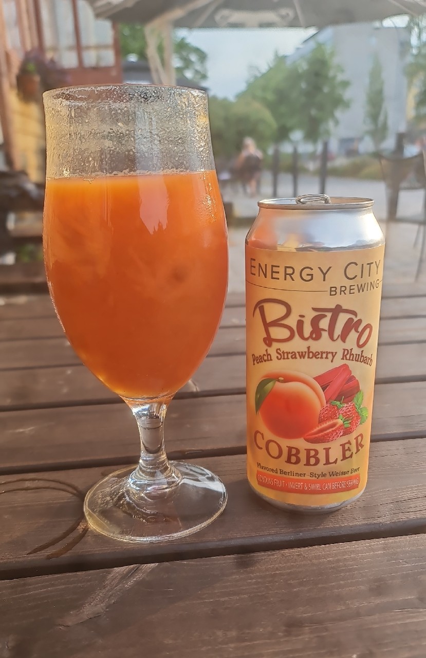 Bistro Peach Strawberry Rhubarb Cobbler, Energy City Brewing