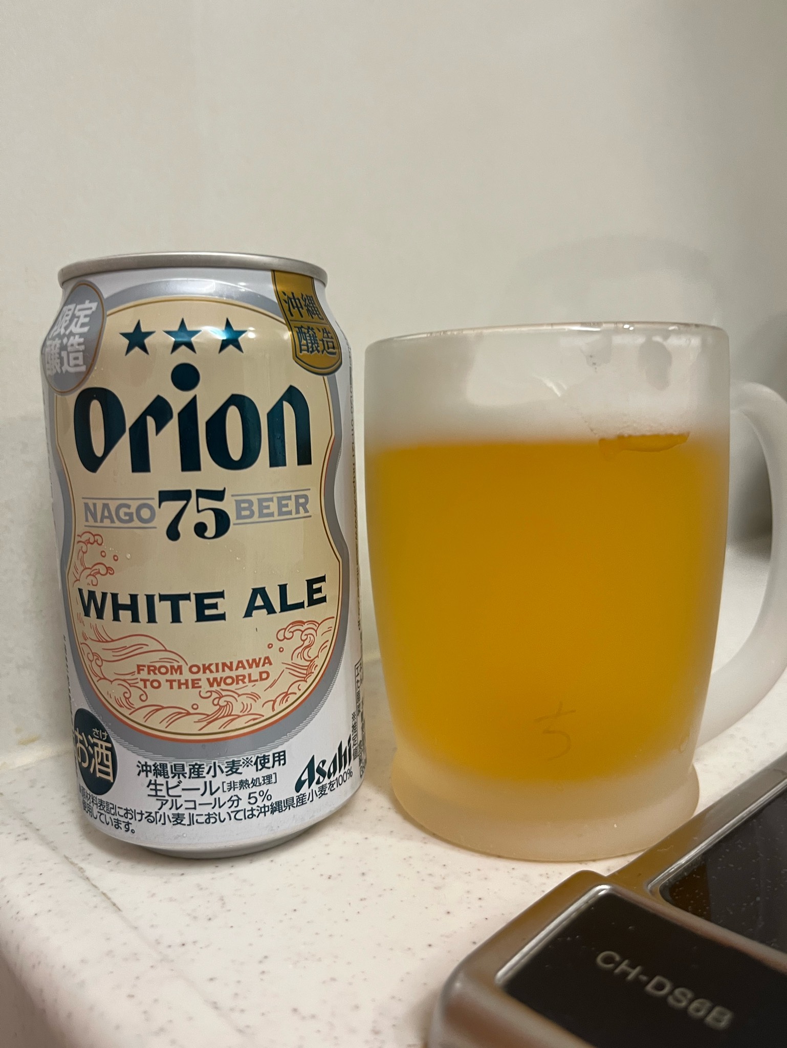 NAGO 75 BEER WHITE ALE, Orion Breweries Ltd. (Asahi)