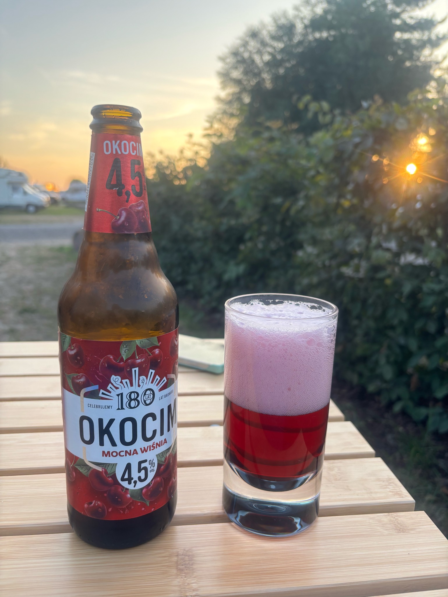 Okocim Mocna Wiśnia, Poland