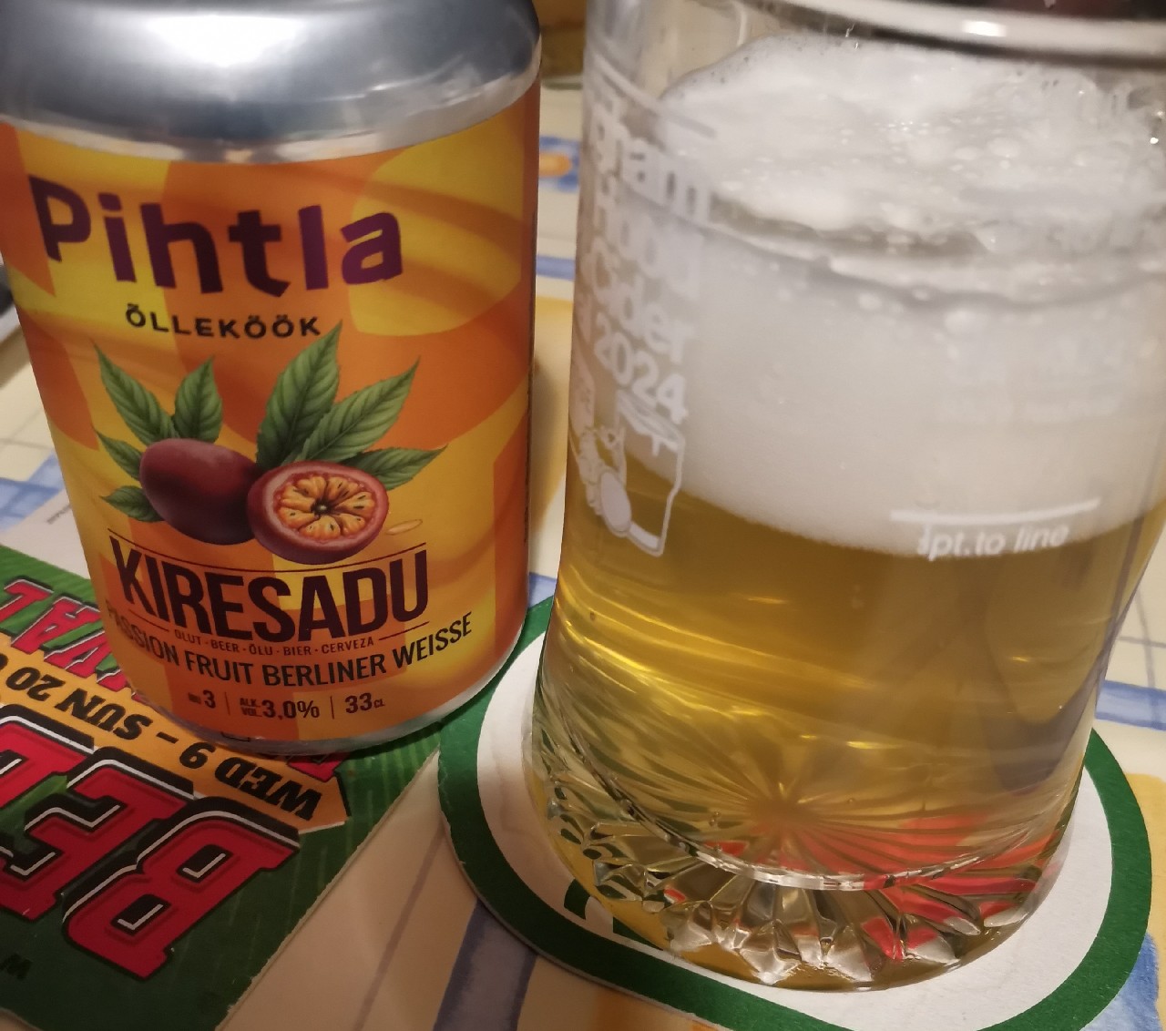 Kiresadu passion fruit berliner weisse, Pihtla Ōlleköök