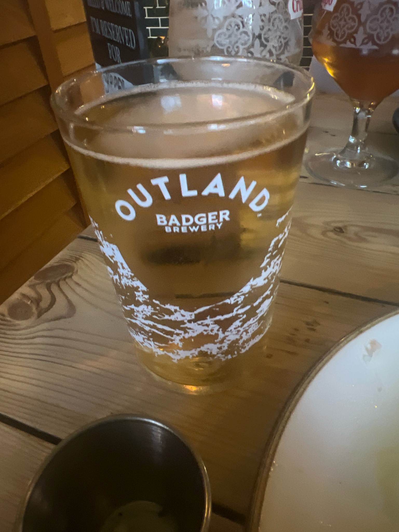 Outland Peach lager, England