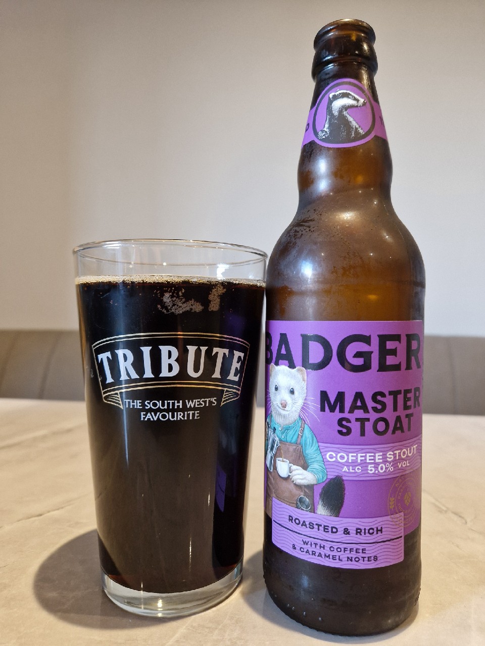 badger master stoat coffee stout, England