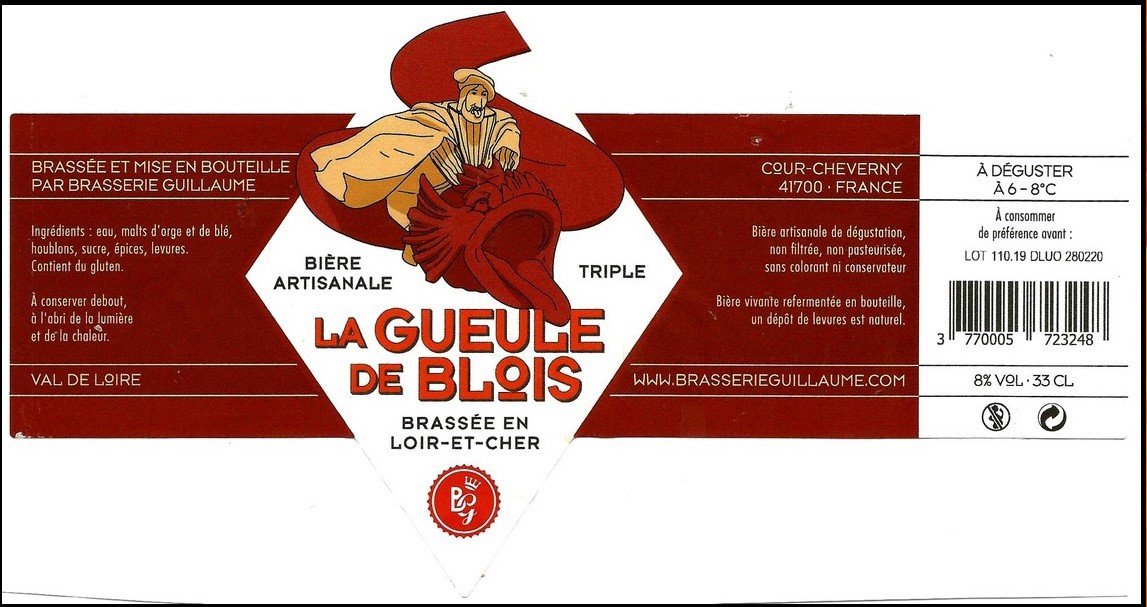 La Gueule De Blois Triple, Brasserie Guillaume
