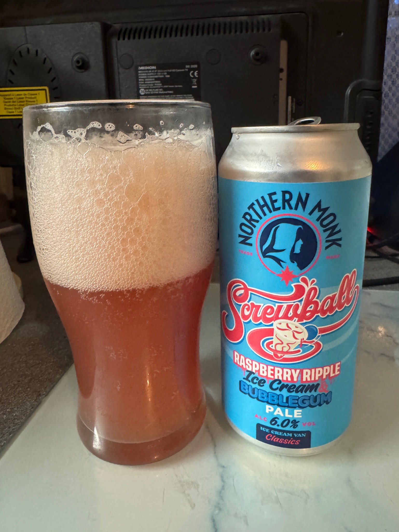 Screwball Raspberry Ripple Ice Cream & Bubblegum Pale, England