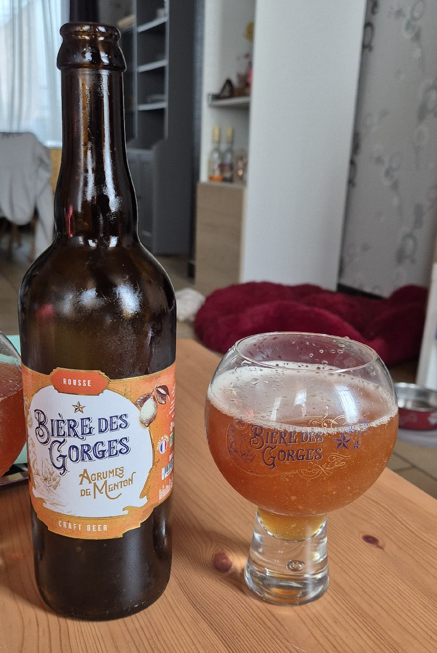 Bière Des Gorges Rousse Agrumes De Menton, Brasserie Verdon (Bière Des Gorges)