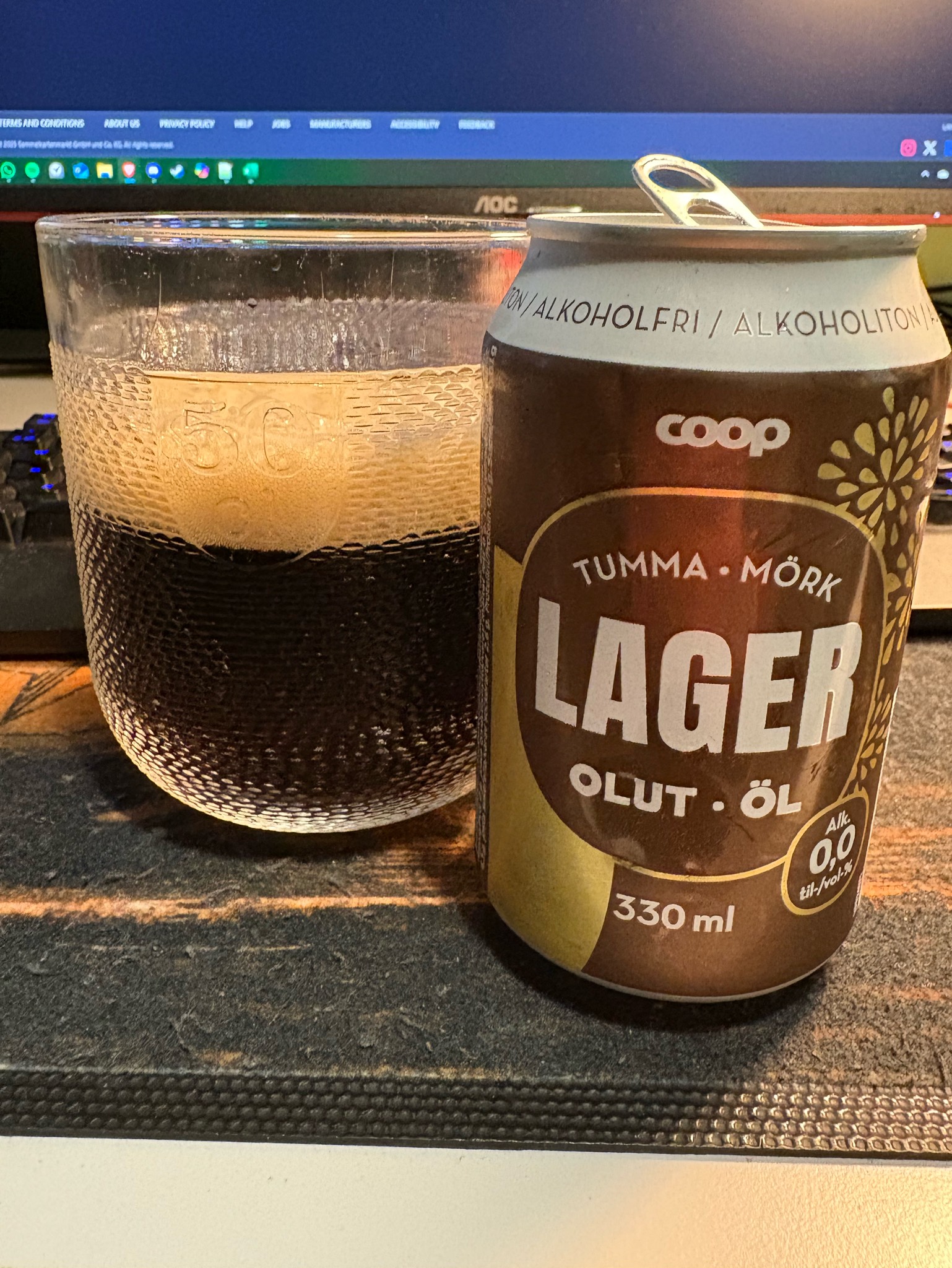 Coop Tumma Lager Alkoholiton Olut, Brouwerij Martens