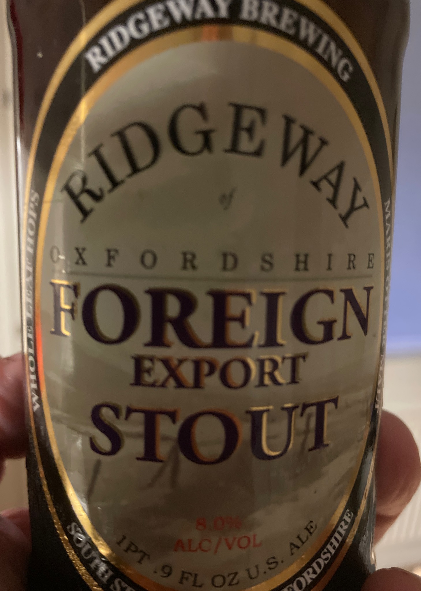 Foreign Export Stout, Ridgeway Brewing