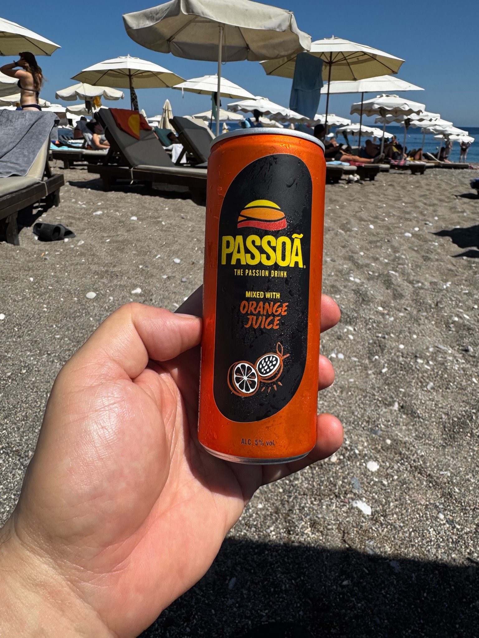 Passoã the passion drink mixed with orange juice, France