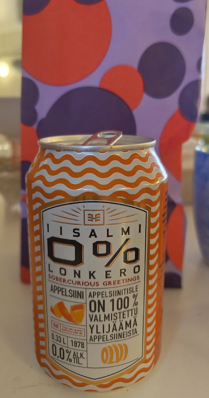 Olvi Iisalmi Appelsiini Alkoholiton Lonkero 0%, Finland
