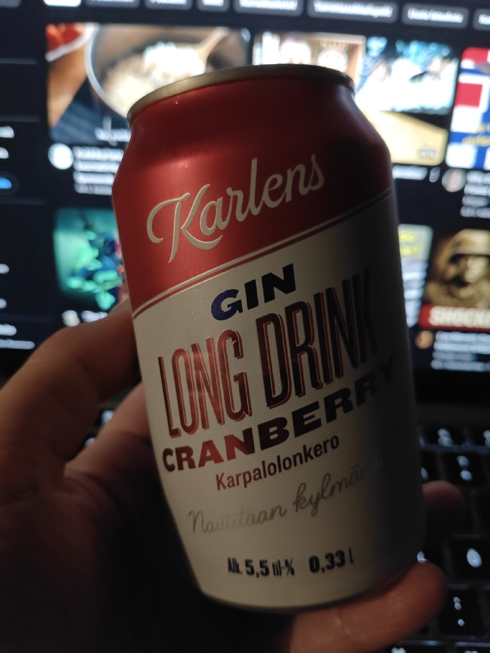 Karlens Gin Long Drink Cranberry, Finland
