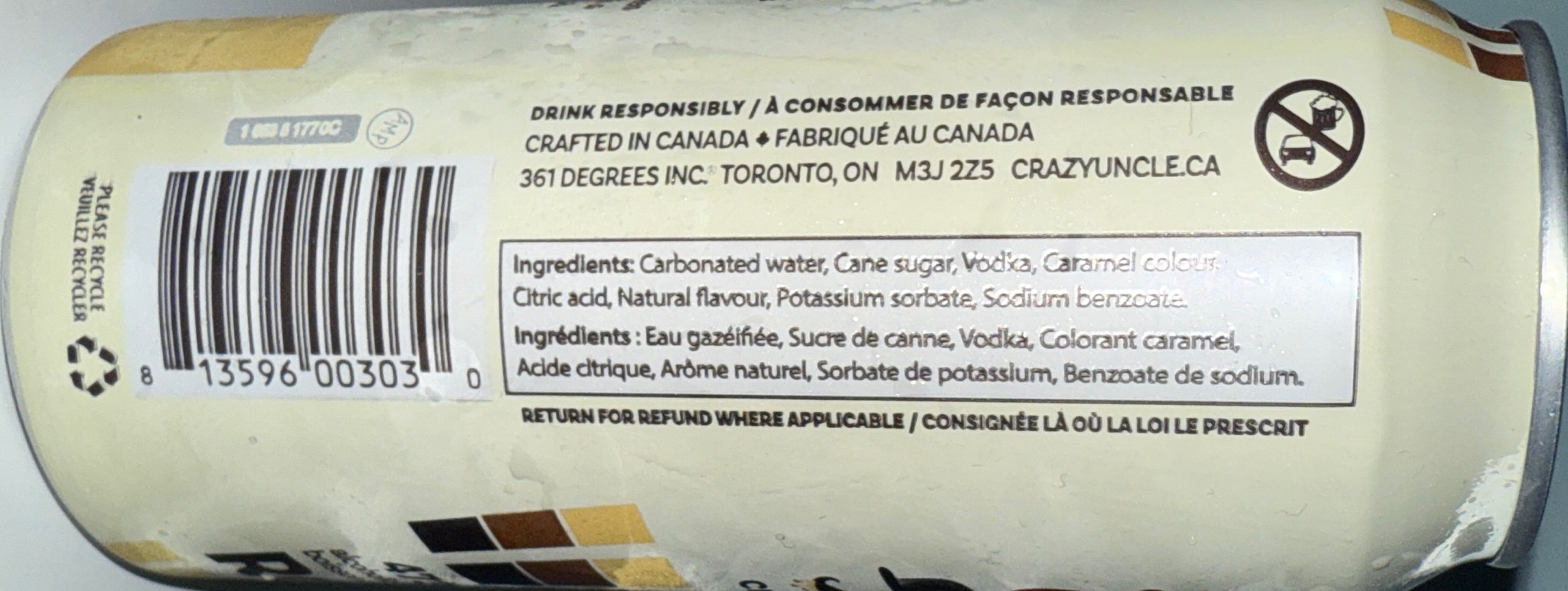 Crazy Uncle Root Beer, 361 Degrees