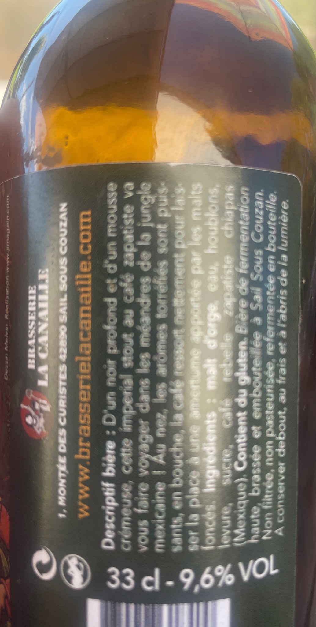 Les Canailles Internationales Zapatiste Imperial Stout Rhum BA, Brasserie La Canaille