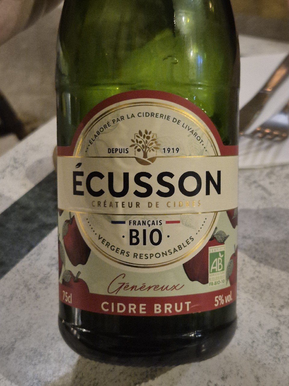 Écusson Bio Brut Généreux, France