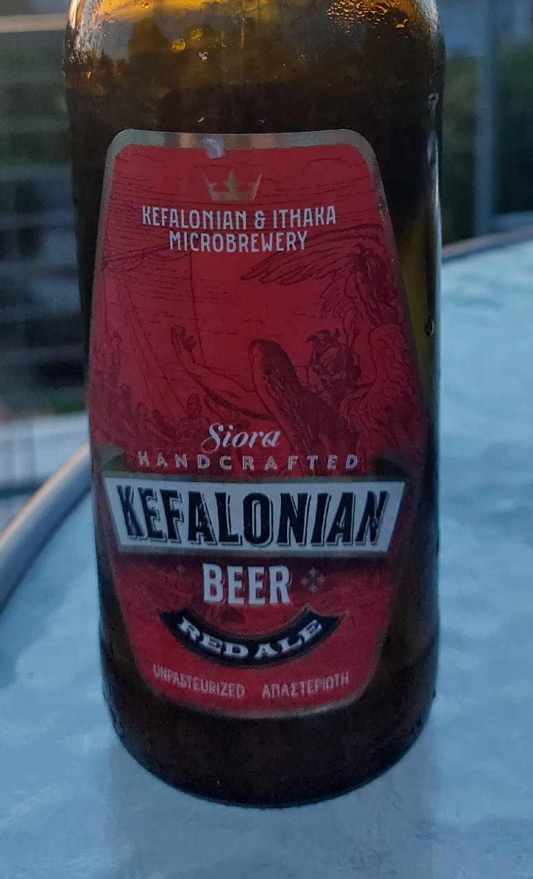 Kefalonian Beer Red Ale, Kefalonian & Ithaca Microbrewery