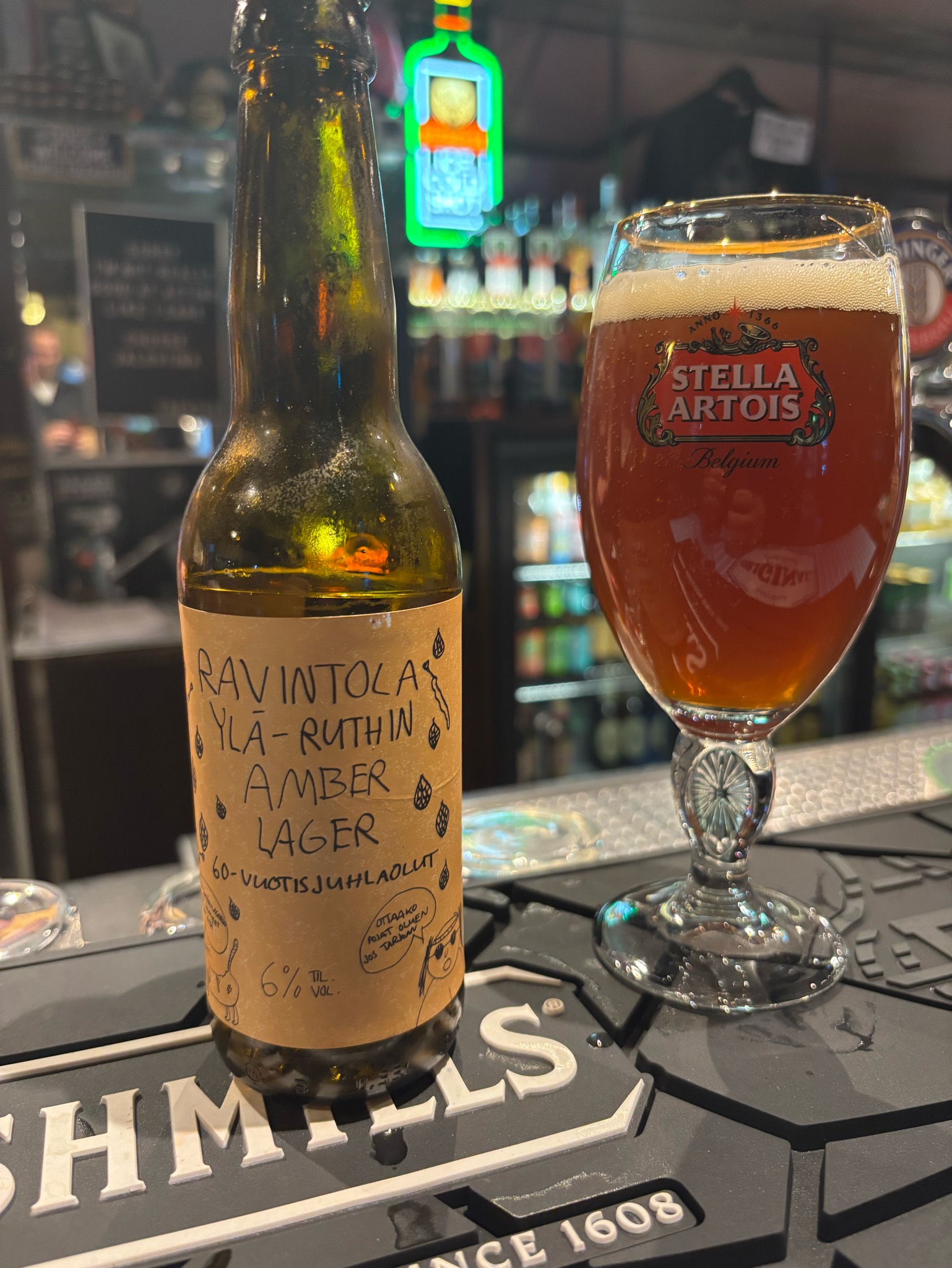 Ravintola Ylä-Ruthin Amber Lager 60-vuotisjuhlaolut, Finland