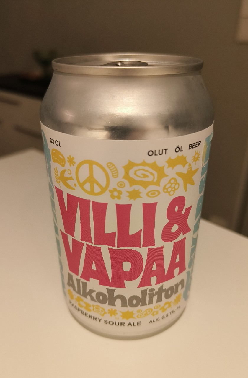 Villi & Vapaa Alkoholiton Raspberry Sour Ale, Finland
