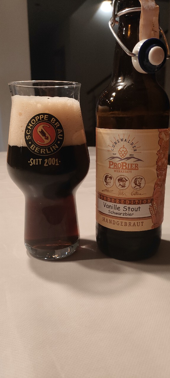 Vanille Stout, Cunewalder ProBier Werkstatt