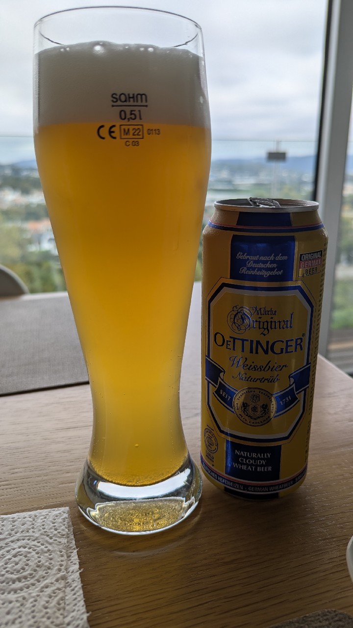Oettinger Hefeweißbier Naturtrüb / Weissbier, Oettinger Brauerei