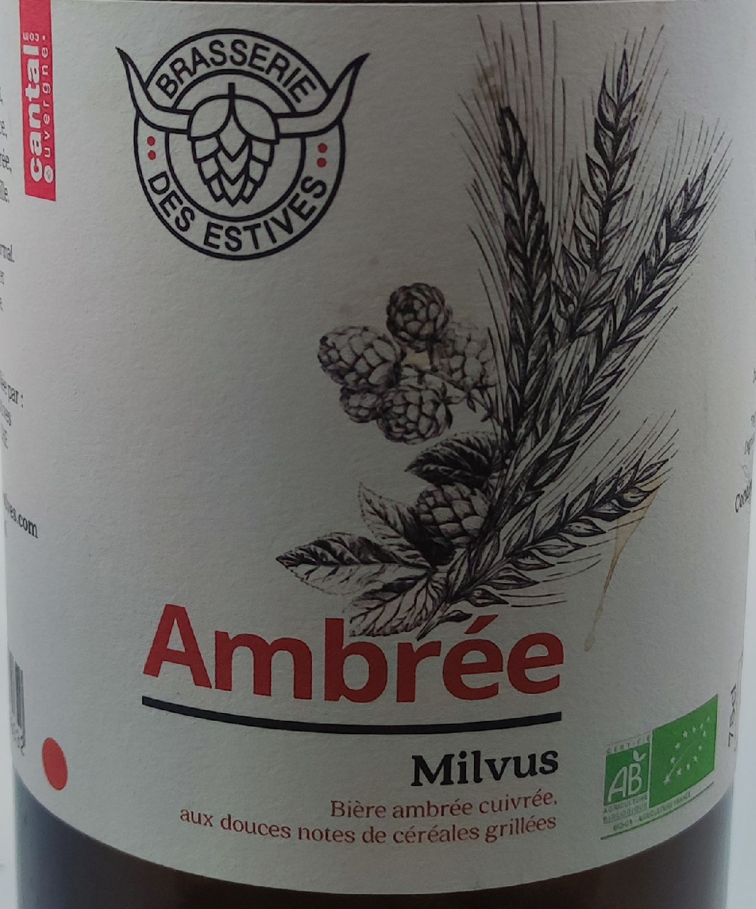 Milvus Ambrée, Brasserie Des Estives