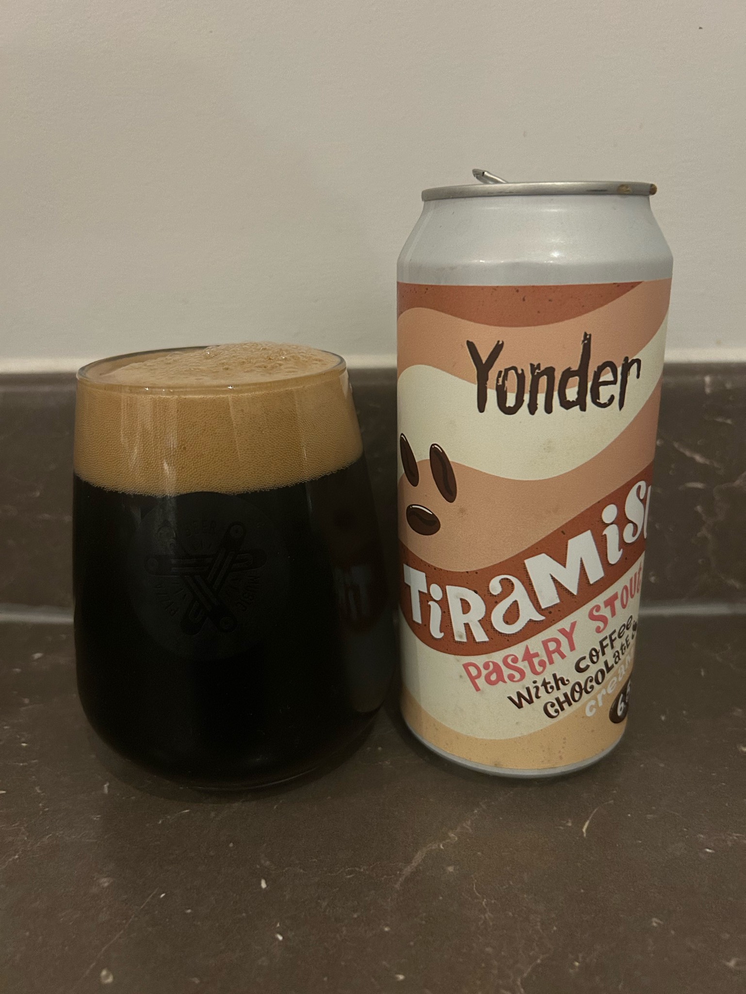 Tiramisu Pastry Stout with Coffee and Chocolate, Yonder Brewing