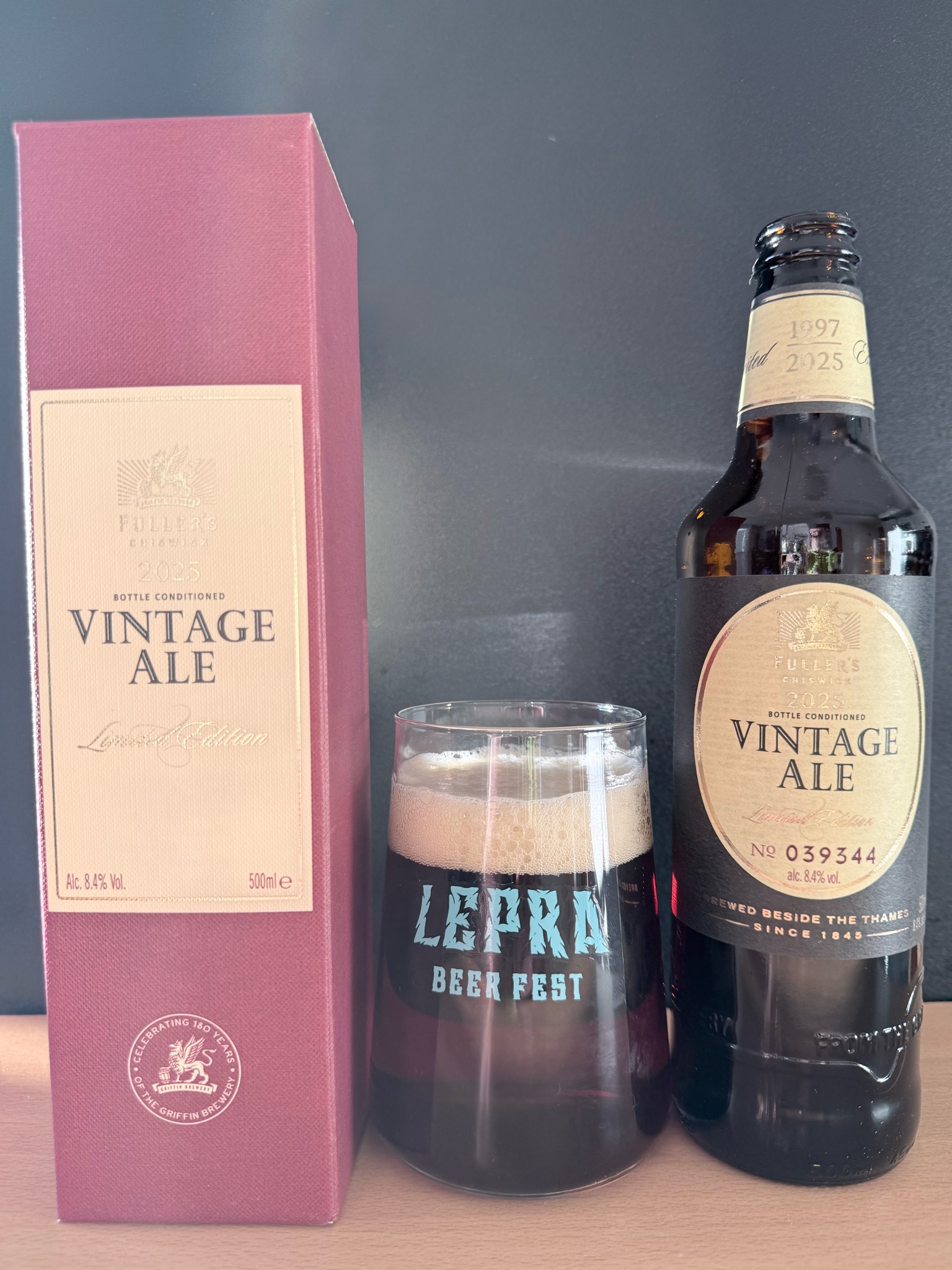 Vintage ale (2025), Fuller's Griffin Brewery (Asahi Breweries)