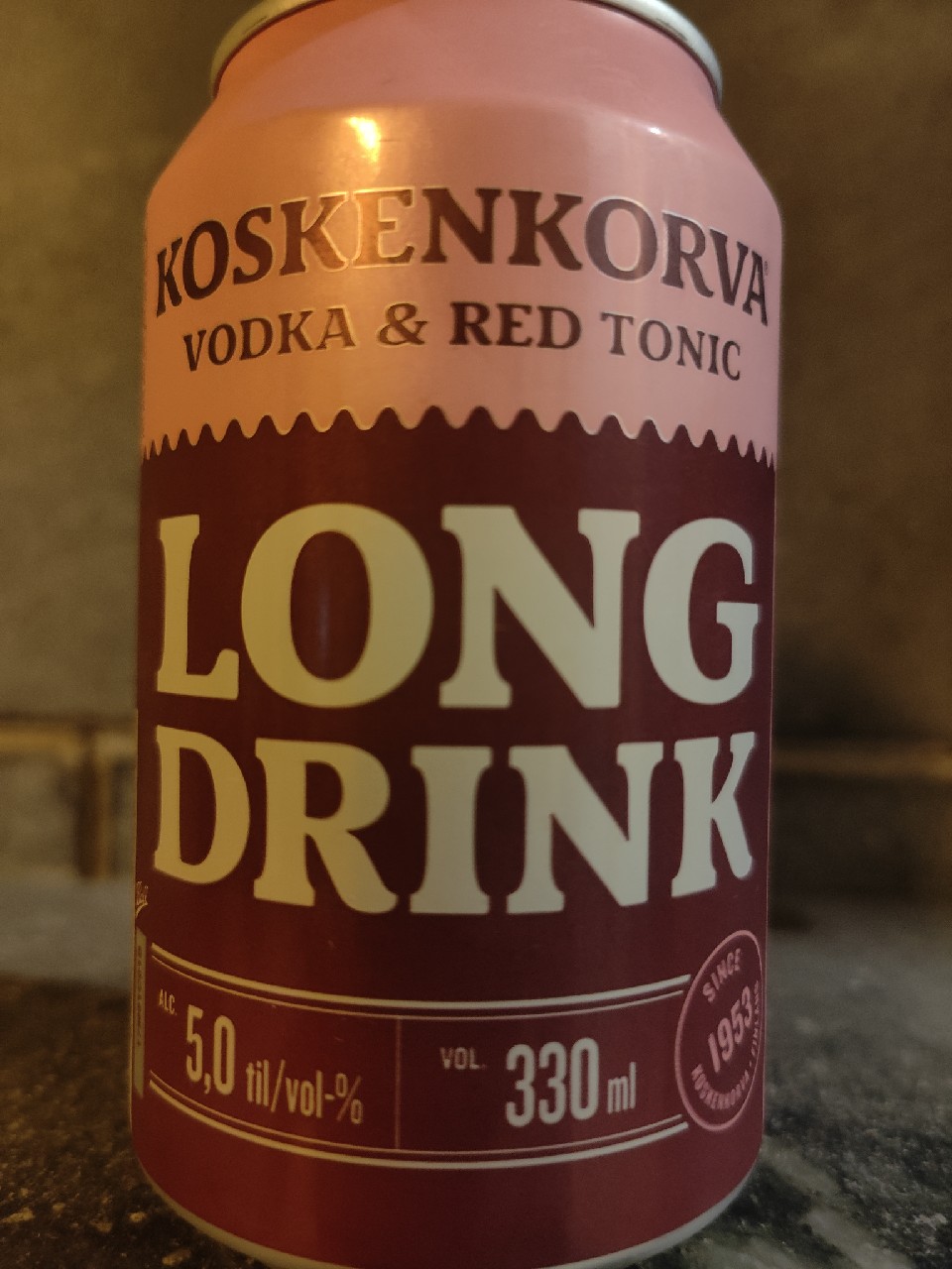 Koskenkorva Long Drink Vodka & Red Tonic, Finland