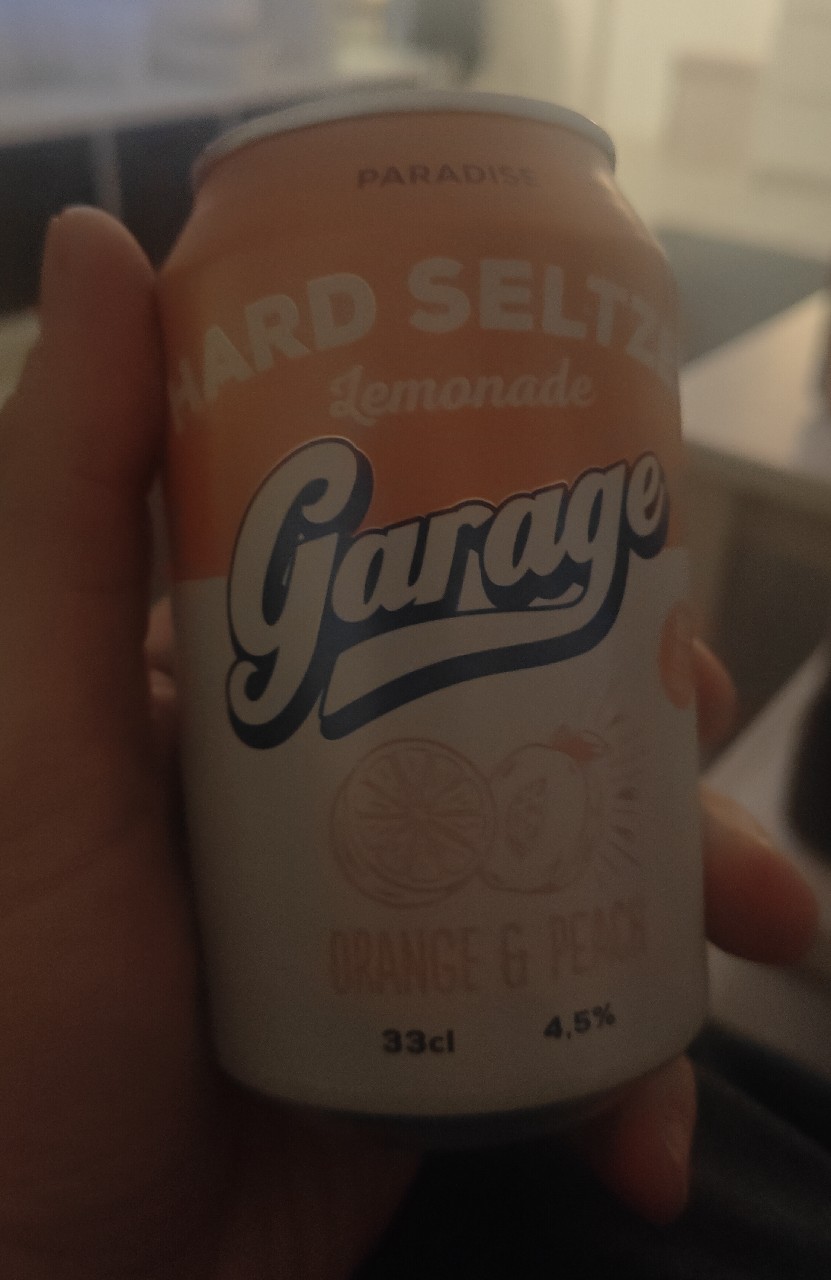 Garage Hard Seltzer Lemonade Paradise Orange & Peach, Finland