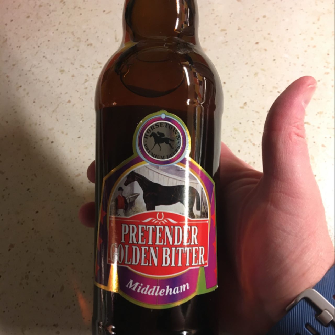 Pretender Golden Bitter, Horsetown Premium Beers