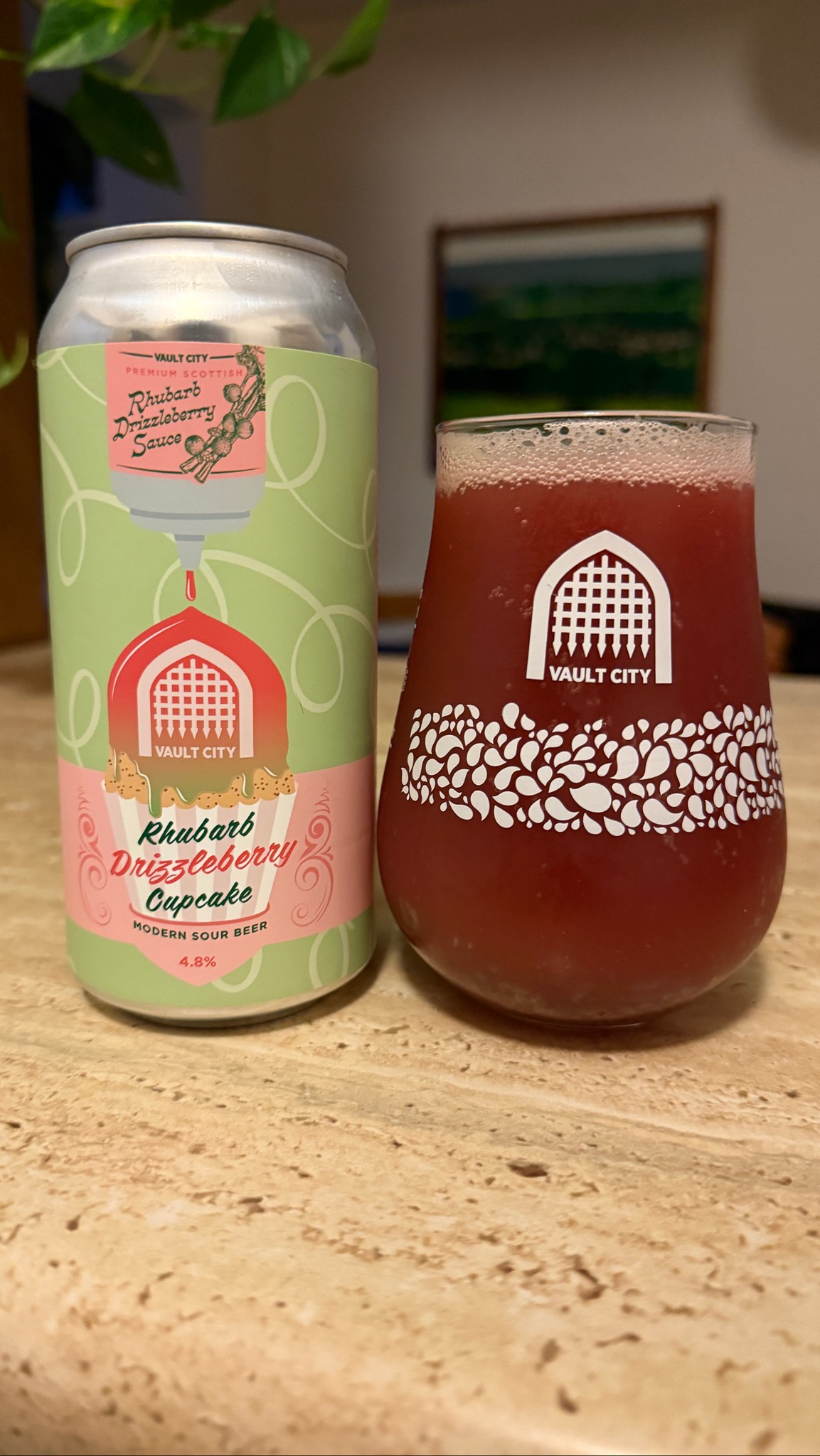 Rhubarb Drizzleberry Cupcake, Scotland