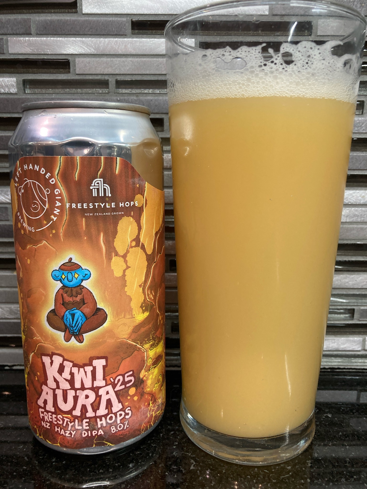 Kiwi aura '25 freestyle hops, Left Handed Giant Brewing
