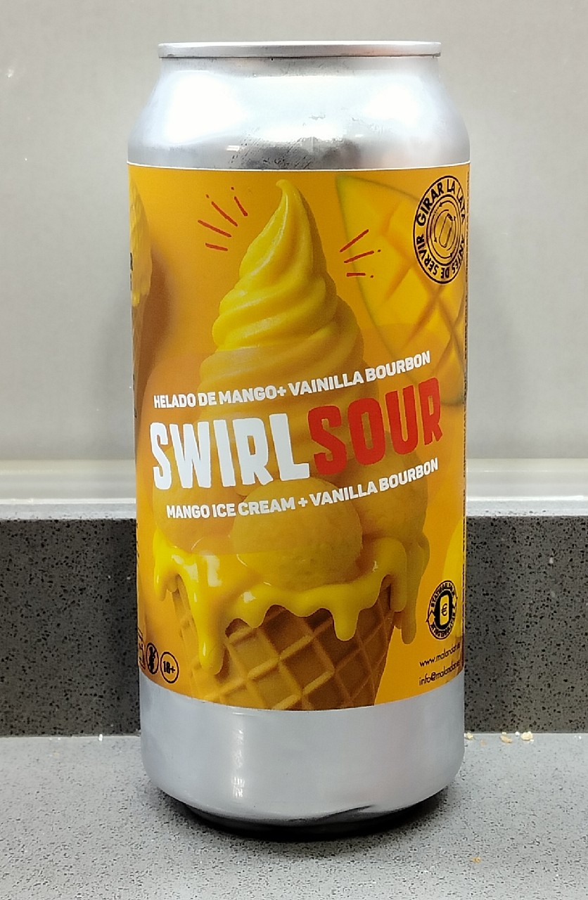swirl sour yogourt ice cream mango peach, Malandar